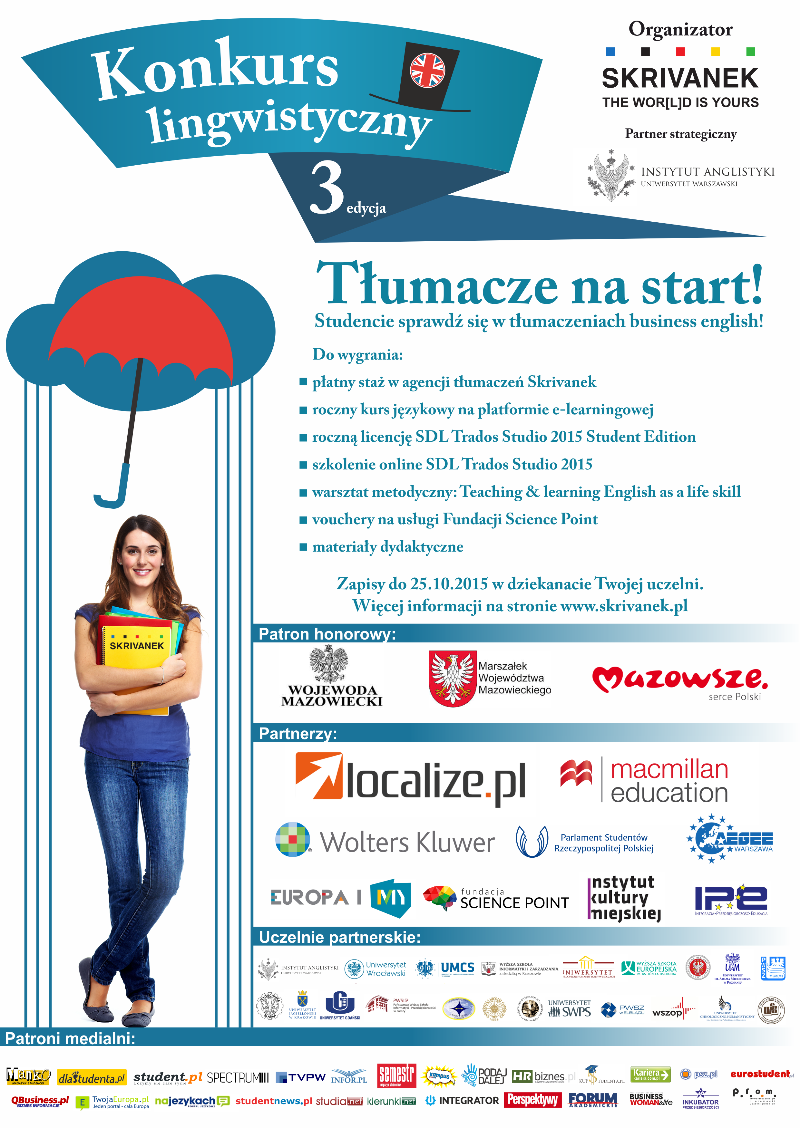 Tłumacze na start - plakat